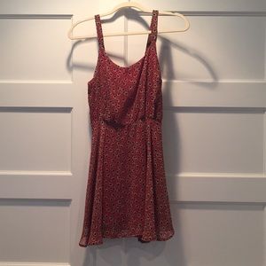 Floral & Flowy Red Dress (size S)